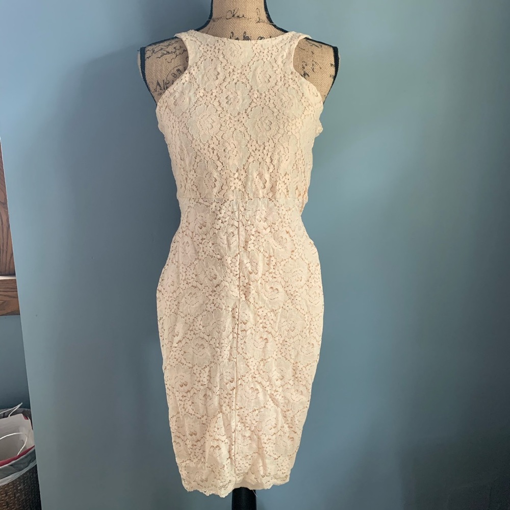 NWT Charlotte Russe Cream Lace Dress